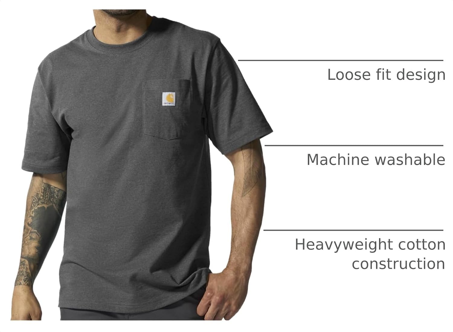 Carhartt Men's Iconic K87 Pocket T-Shirt