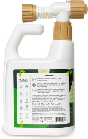 Cedarcide YardSafe | Kills & Repels Mosquitoes, Ticks, Fleas, Mites & More with Natural Essential Oils | Family & Pet-Safe | Eco-Friendly | 1 Quart (32 Oz.)
