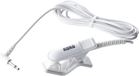 Korg CM400 - Clip-on Contact Mic w/ 3.5mm Mini Plug & 5ft Cable - White