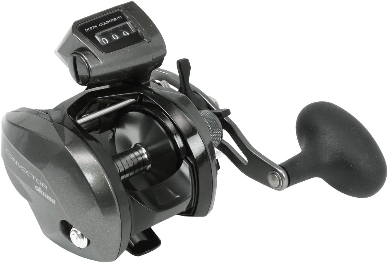 Okuma Convector Low Profile Line Counter Graphite Frame Trolling Reel