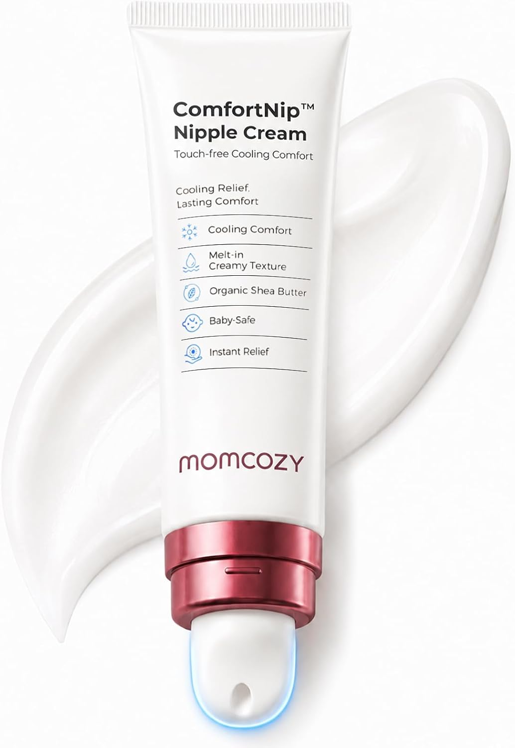 Momcozy Cooling Nipple Cream Safe for Breastfeeding, Lanolin-Free,1.76oz