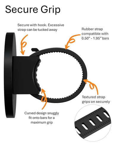 liuliuby Magnetic Phone Holder for Stroller, Shopping Cart & Golf Push Cart | Handlebar Phone Mount for MagSafe | Strap with Strong Magnet for Mag Safe | Stroller Accessories Compatible with Uppababy