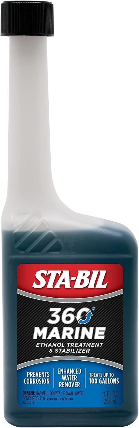 STA-BIL 360 Marine Ethanol Treatment and Fuel Stabilizer - Prevents Corrosion - Helps Clean Fuel System For Improved In-Season Performance - Treats Up To 80 Gallons, 8 fl. oz. (22260)