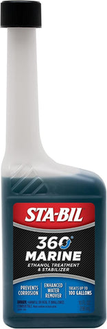 STA-BIL 360 Marine Ethanol Treatment and Fuel Stabilizer - Prevents Corrosion - Helps Clean Fuel System For Improved In-Season Performance - Treats Up To 80 Gallons, 8 fl. oz. (22260)