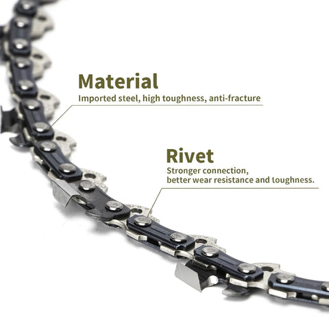 5Pack 14 Inch Chainsaw Chain 52 Drive Links 3/8" LP Pitch .050" Gauge Fits Husqvarna 120, Echo CS-310, Ryobi RY3714, Poulan, Homelite and more