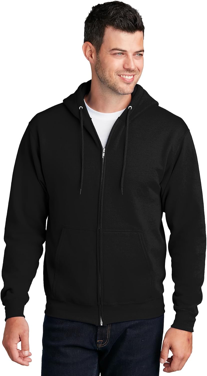 Port & Co Classic Fleece Full-Zip Hooded Sweatshirt-PC78ZH