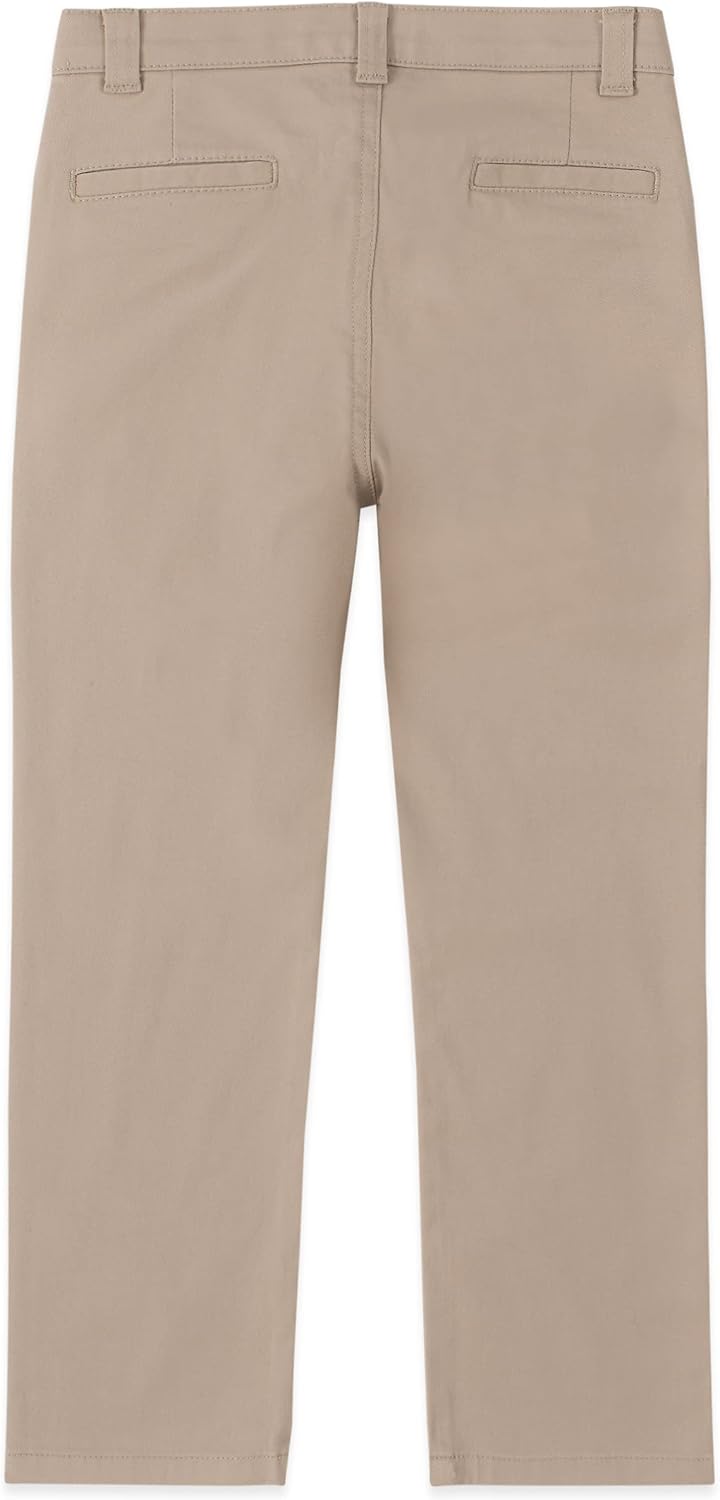Izod Boys' School Uniform Twill Pants, Flat Front & Comfortable Waistband with 5 Pockets