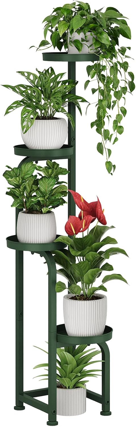 Bamworld Corner Plant Stand Indoor Outdoor Tall Metal Flower Pot Stands