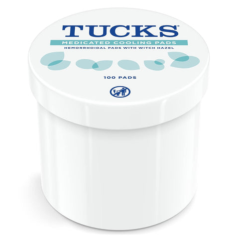 TUCKS Medicated Cooling Pads, Witch Hazel Hemorrhoid Treatment, 100 Count