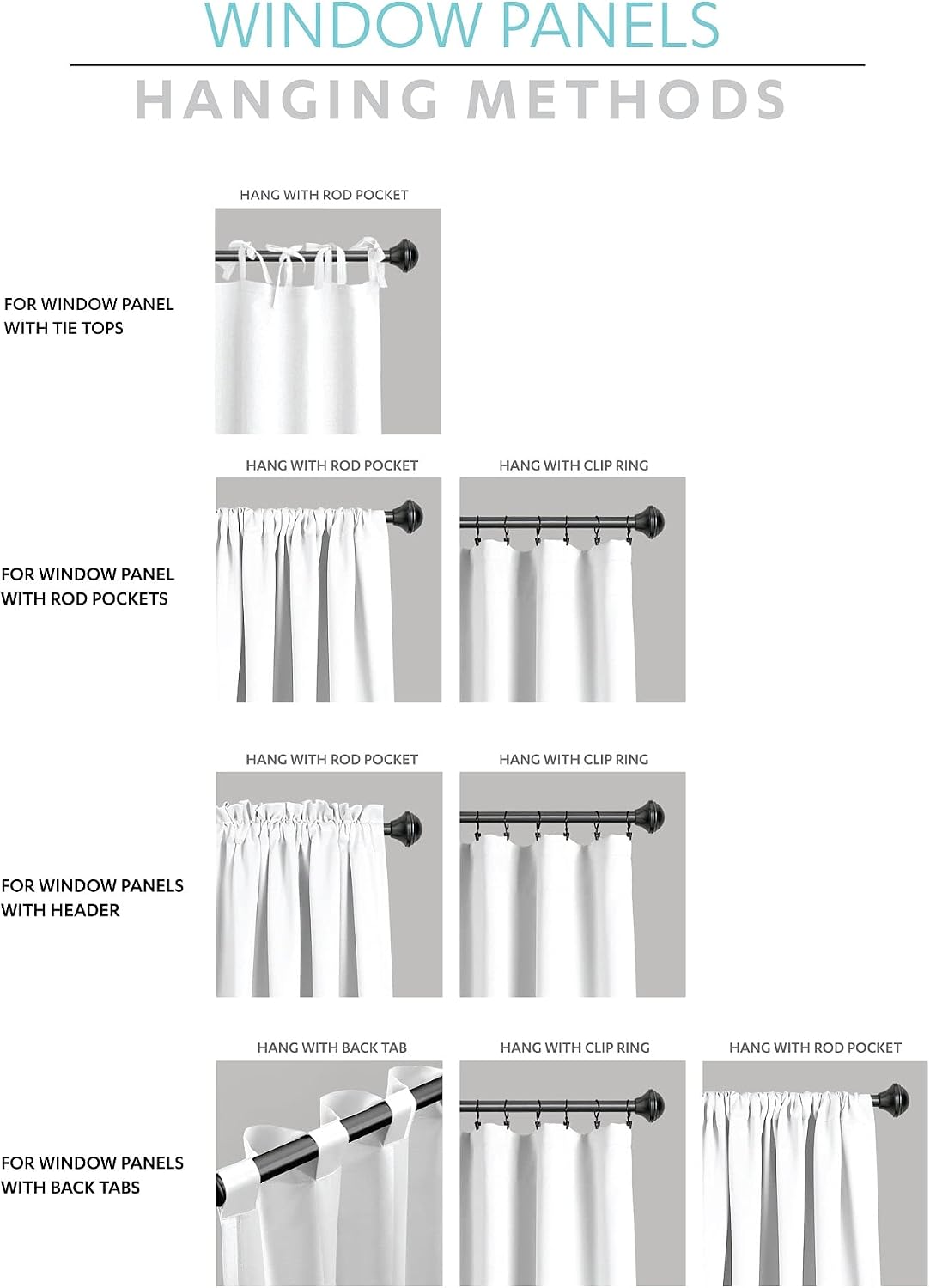 Lush Decor Linen Button Farmhouse Valance Curtians 52"W x 18"L Navy & White - Linen Valances For Windows - Kitchen Curtains Valances - Bathroom Curtain
