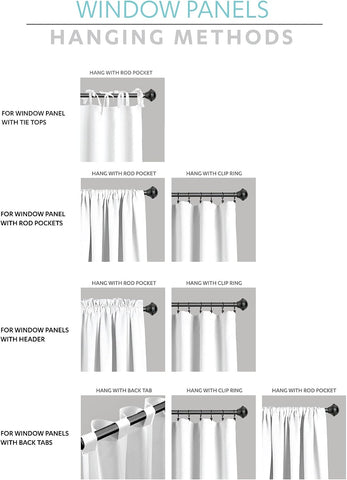 Lush Decor Linen Button Farmhouse Valance Curtians 52"W x 18"L Navy & White - Linen Valances For Windows - Kitchen Curtains Valances - Bathroom Curtain