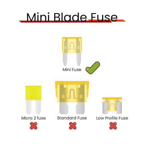 (25Pcs) 20 Amp Mini Car Fuses, 20A Automotive Fuses, Blade Fuse for Car/RV/Truck/SUV/Motorcycle/Boat