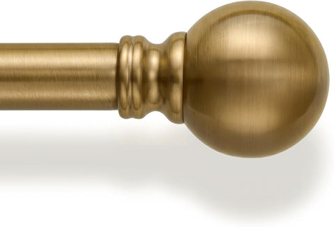 Warm Gold Curtain Rods for Windows 28-48 Inch 1" Diameter Short