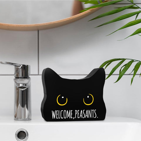 Black Cat Decor Cat Bathroom Decor Hope You Like Cats Funny Bathroom Acrylic Decors Sign Cat for Home Bathrooms Cats Lover Gifts For Women Men Christmas decorativesignage1388