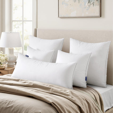 MIULEE 28x28 Euro Pillow Insert -Decorative Throw Pillow with 100% Cotton Cover Square for Sofa Couch
