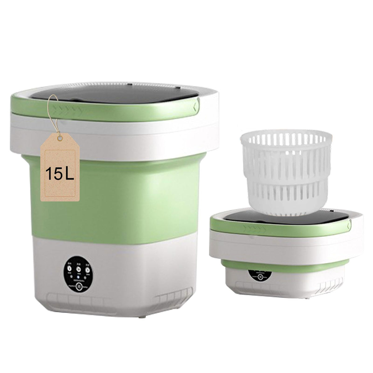 Portable Washing Machine Upgraded Large Capacity Foldable Mini washing machine, small washer for Baby Clothes, Underwear or Small Items, Apartment, Dorm,RV Travel laundry Gift Choice(Green)