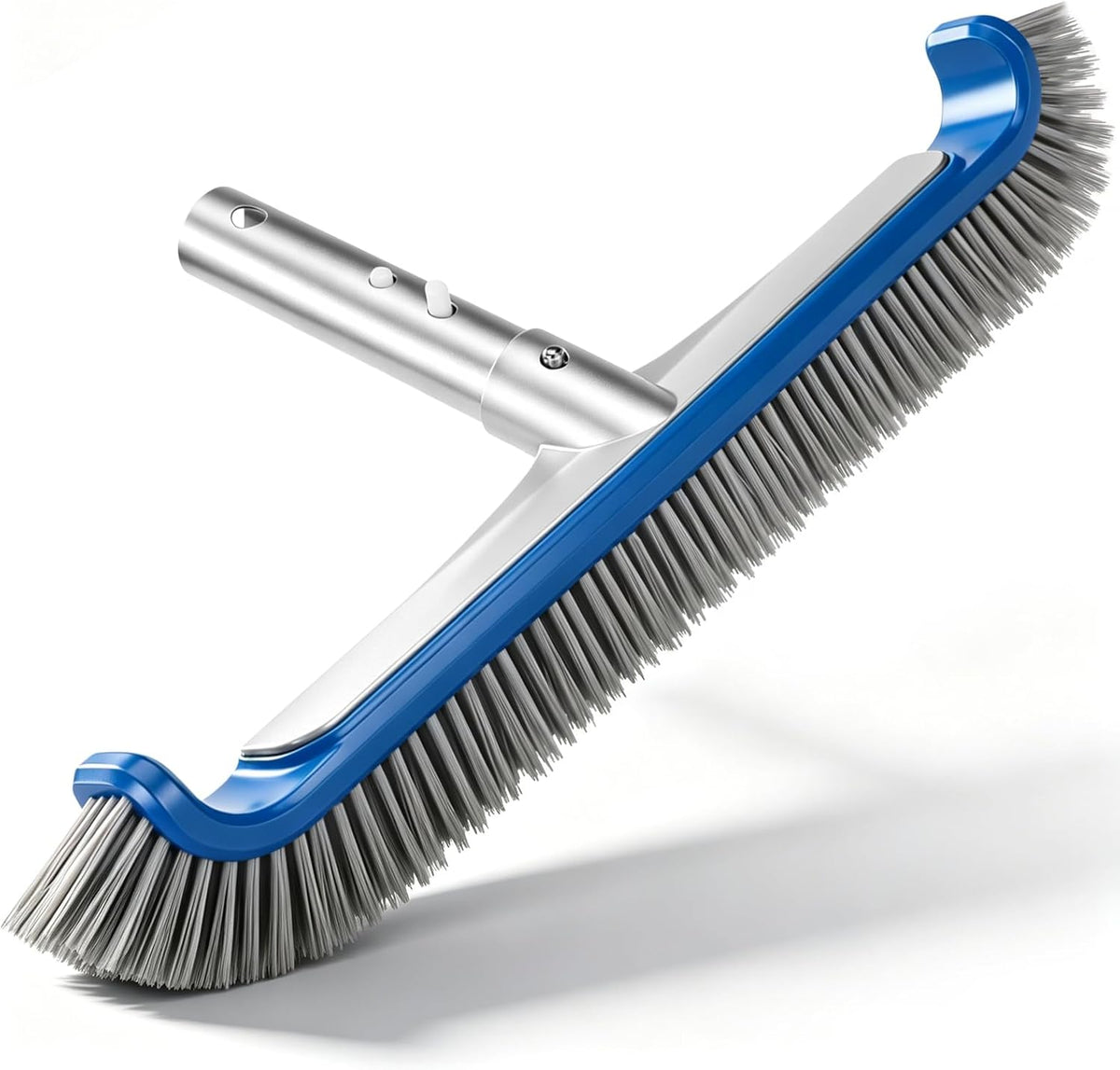Pool Brush Head, Heavy Duty Scrub Brush with Upgraded Premium Nylon Bristles and Reinforced Aluminium Back for Cleaning Inground/Above Ground Swimming Pool, Walls, Bath Tub, Tiles & Floors(Blue)