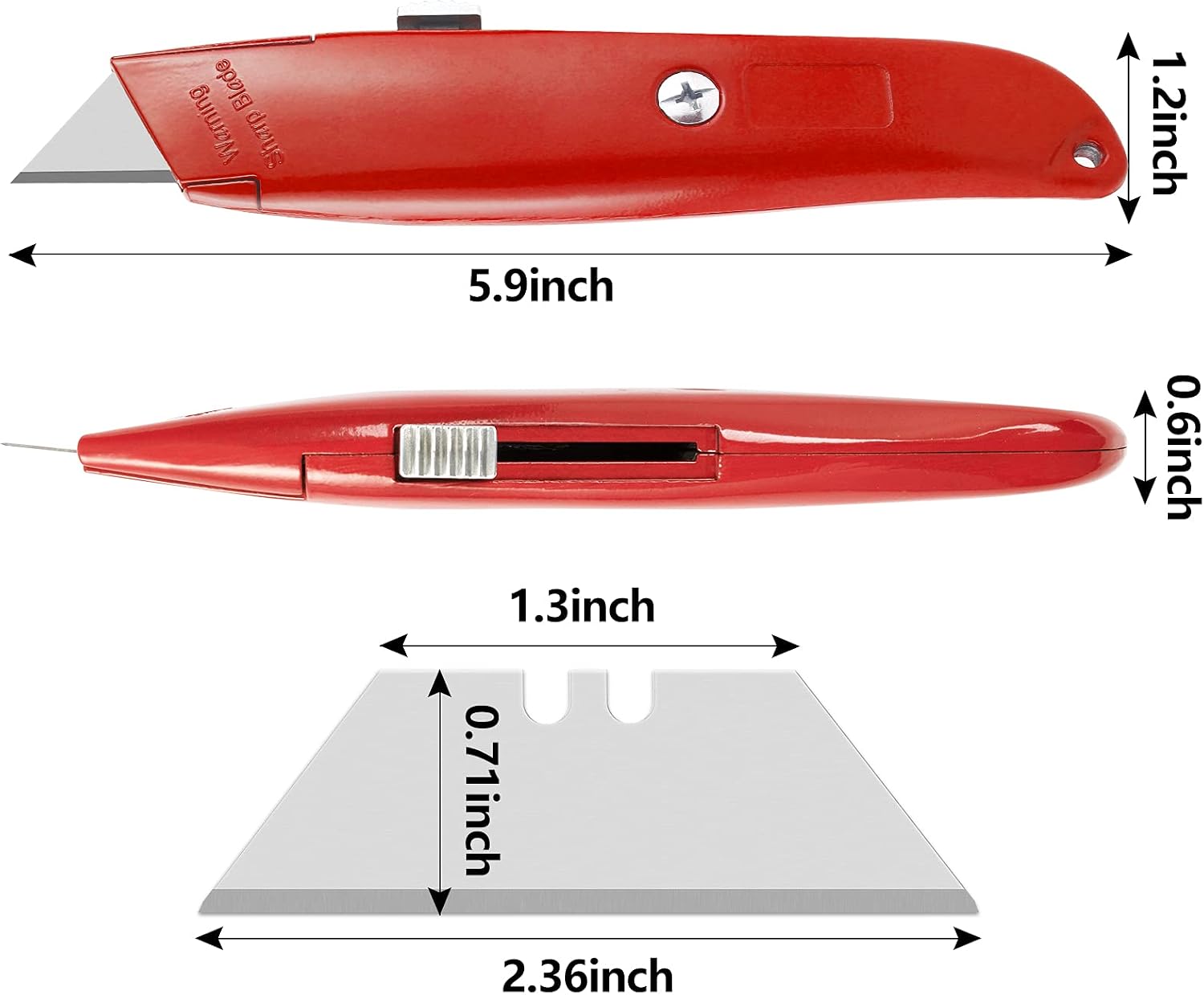 DIYSELF 2 Pack Utility Knife Box Cutter Retractable PVC Pipe Cutter