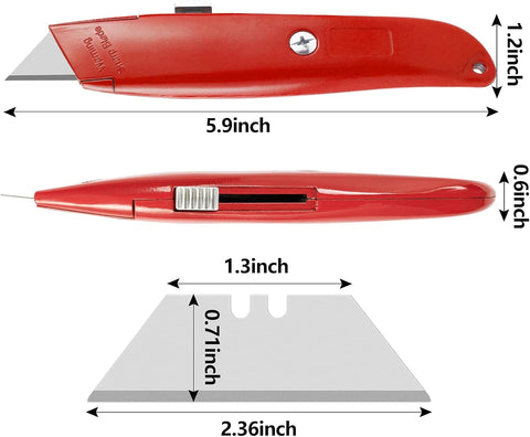 DIYSELF 2 Pack Utility Knife Box Cutter Retractable PVC Pipe Cutter