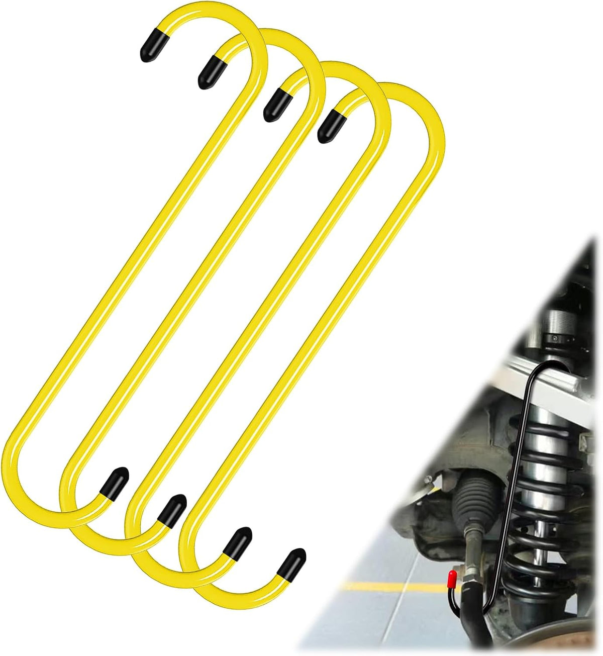BFXM 4PCS Brake Caliper Hanger Caliper Hangers Hooks with Rubber Tips
