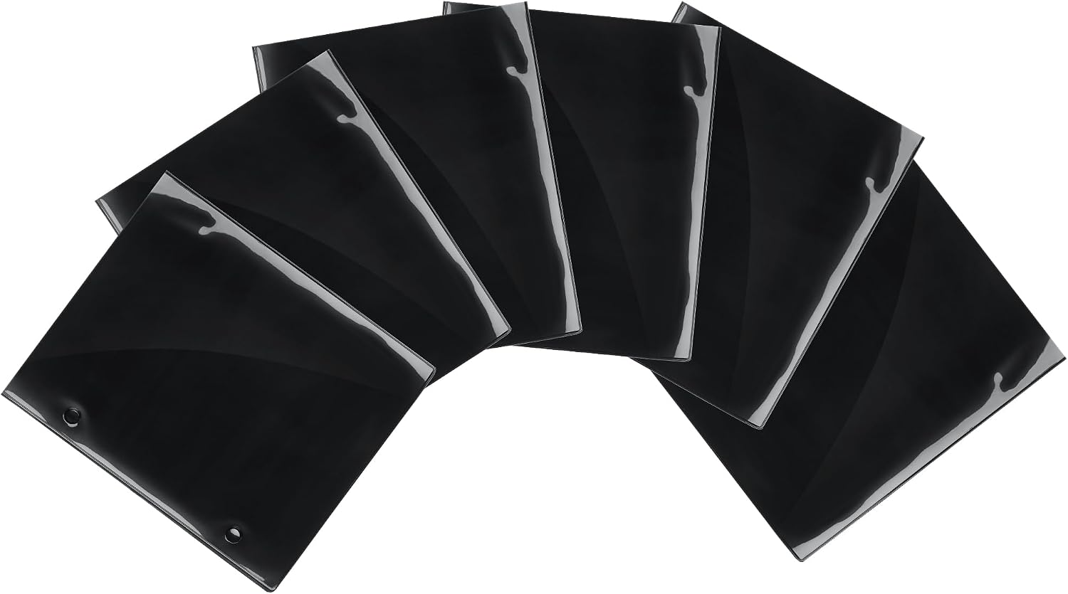 Outus 6 Pcs Marching Band Flip Folder for Lyre, Single/Double-Sided Waterproof Flip Folder Pages 7.5 x 6.3 Inch 2-Hole Sheet Music Holder Marching Band Accessory for Drum Corps (Single Side)