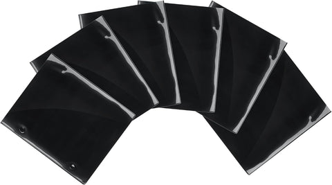 Outus 6 Pcs Marching Band Flip Folder for Lyre, Single/Double-Sided Waterproof Flip Folder Pages 7.5 x 6.3 Inch 2-Hole Sheet Music Holder Marching Band Accessory for Drum Corps (Single Side)