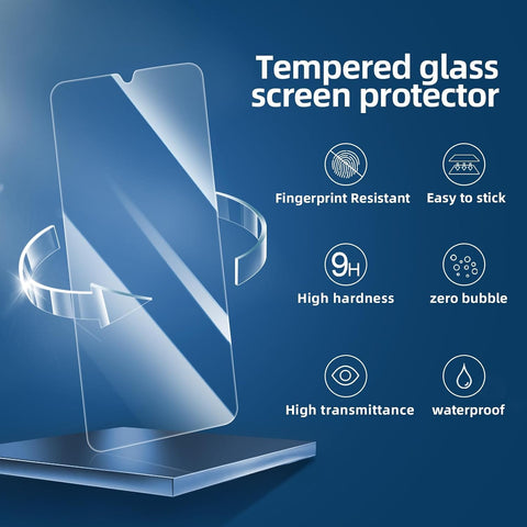NEW'C 3 Pack Designed for Samsung Galaxy A15 5G/4G Screen Protector Tempered Glass,Case Friendly Scratch-proof, Bubble Free, Ultra Resistant