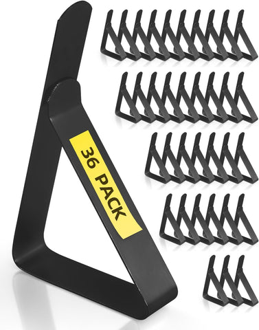 36 Pack Tablecloth Clips, Table Cloth Cover Clamps, Black