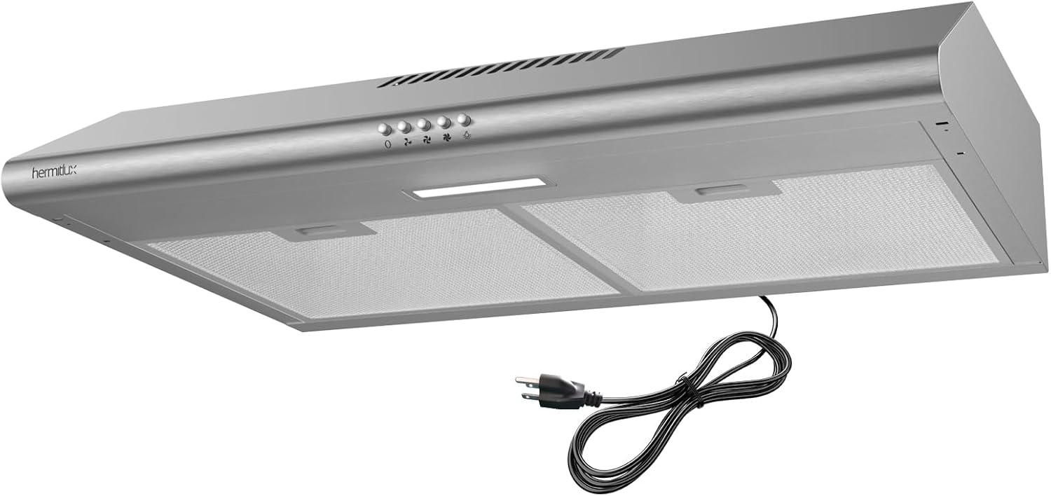 30 inch Under Cabinet Range Hood, Vent Hood With 3 Speed Exhaust Fan