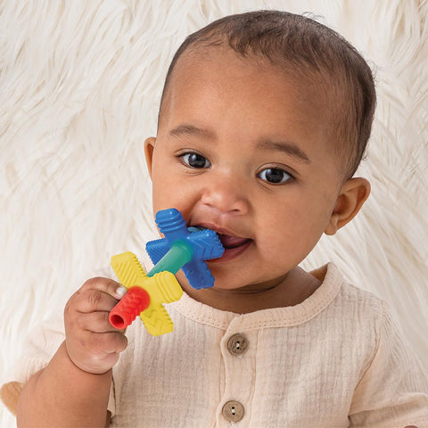 Itzy Ritzy Teensy Soothing Teething Tube, Made with Soft Silicone (Rainbow)
