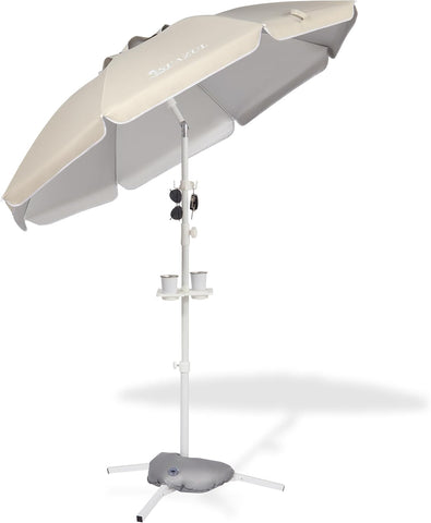 Seazul 6.5ft Sun Shade Umbrella, Portable Umbrella with Stand for Sports