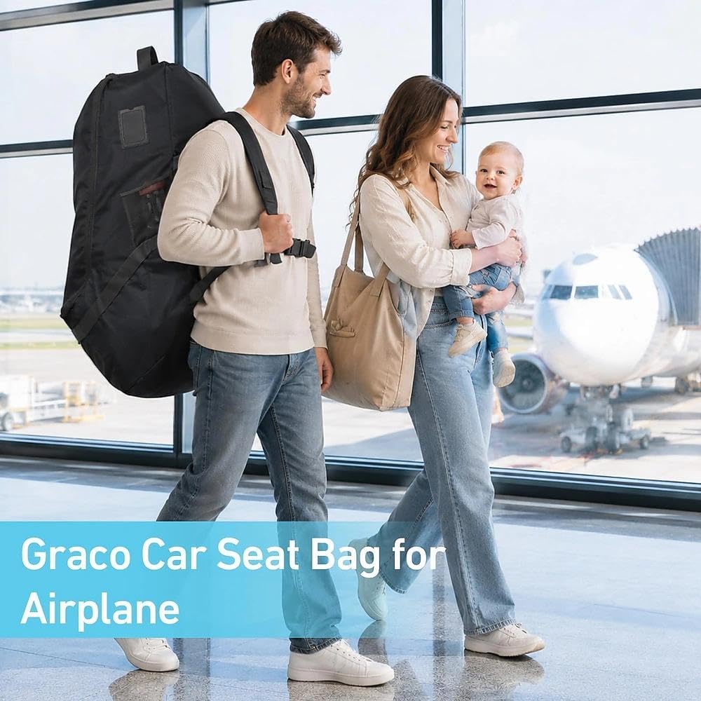 Graco Car Seat Travel Bag, Padded Water Resistant Backpack for Air Travel