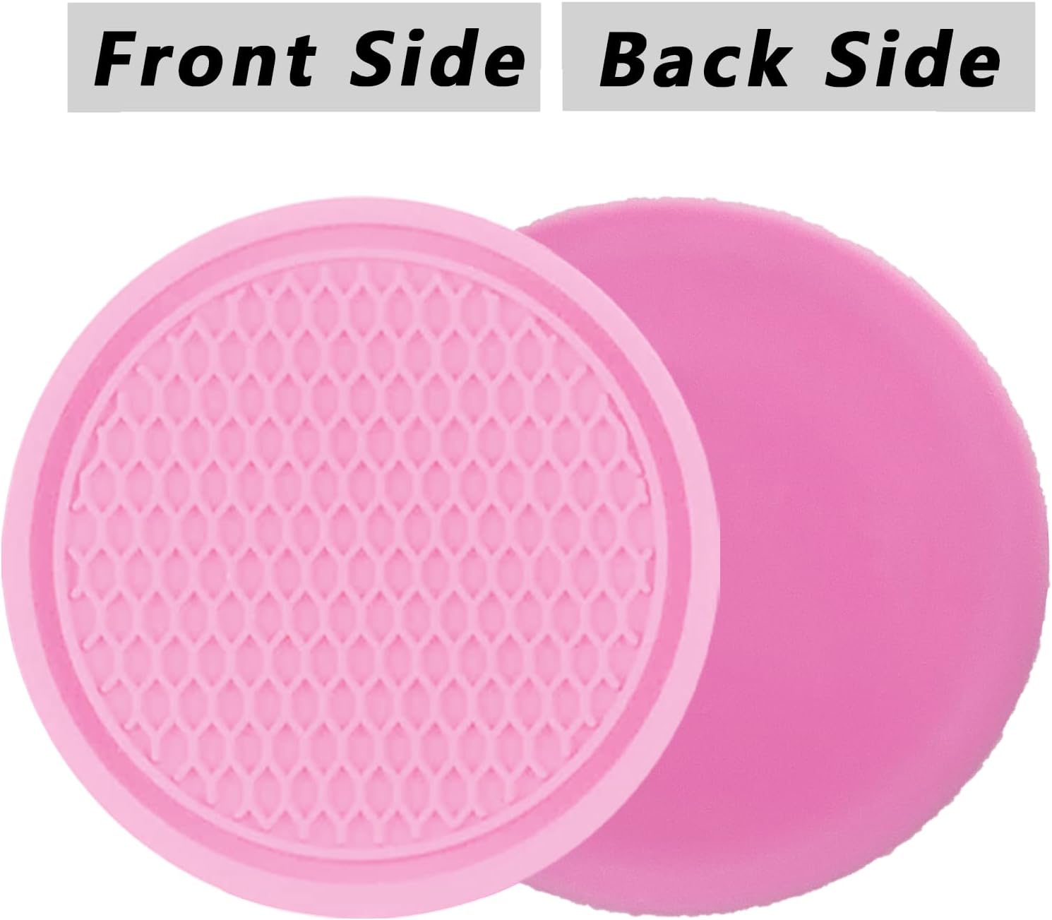 ZSDY Car Cup Coaster, 4PCS Universal Auto Non-Slip Cup Holder Embedded in Ornaments Coaster, Car Interior Accessories Sets, Pink