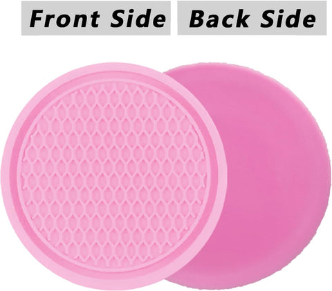 ZSDY Car Cup Coaster, 4PCS Universal Auto Non-Slip Cup Holder Embedded in Ornaments Coaster, Car Interior Accessories Sets, Pink