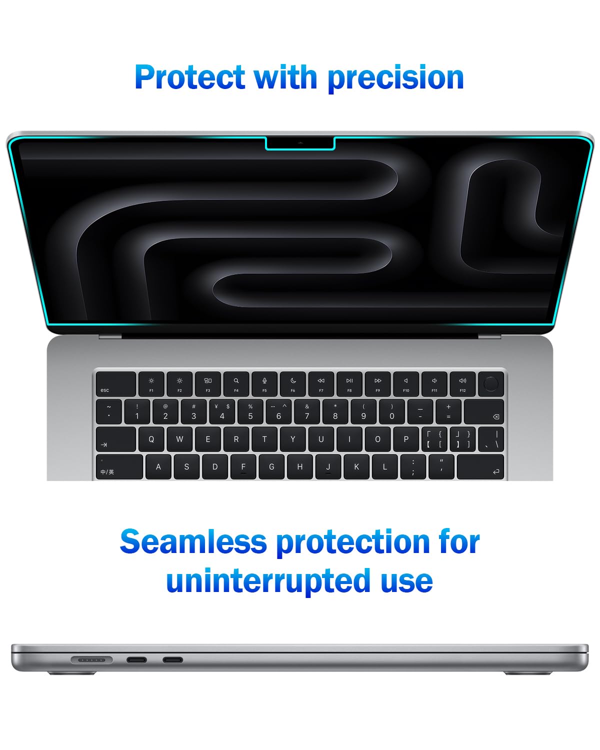 F FORITO 2-Pack Anti Blue Light Laptop Matte Screen Protector Compatible with MacBook Pro 14 inch M3 /M3 Pro /M3 Max /M2 Pro /M2 Max /M1 Pro /M1 Max Model A2442 A2779, Anti Glare & Reduce Eye Strain