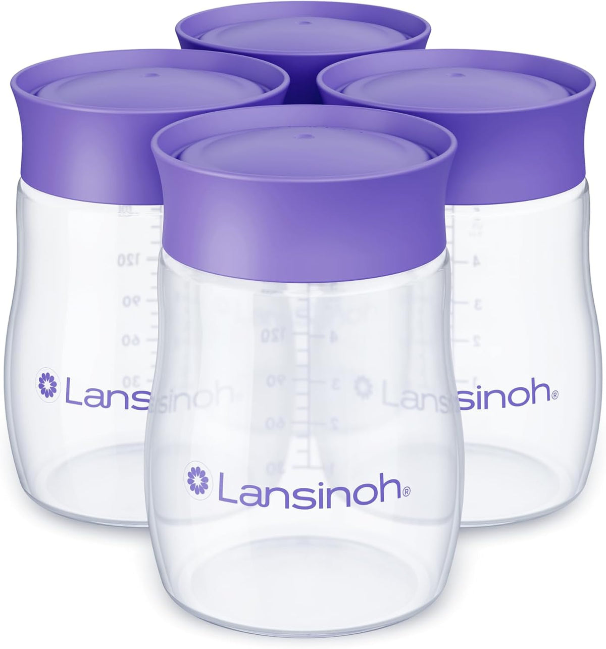 Lansinoh Breastmilk Storage Bottles, 5 Ounces, 4 Pack