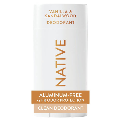 Native Deodorant Contains Naturally Derived Ingredients, 72 Hour Odor Control, Deodorant for Women and Men, Aluminum Free, Vanilla & Sandalwood 2.65oz