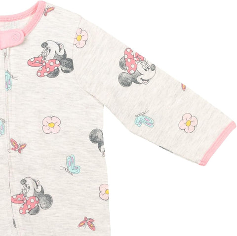 Disney Baby Girls' 2-Pack Footed Sleep N' Play Newborn to Infant