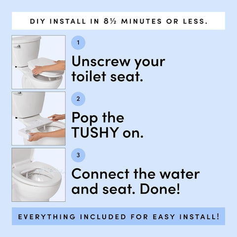 TUSHY Fresh Ultra-Slim Starter Bidet Attachment, Bamboo