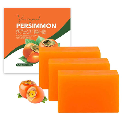 yoniagood 3 PCS Persimmon Soap for Body Odor Control, Old People Smell