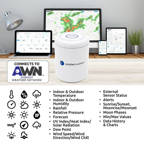 Ambient Weather WS-1553-IP Smart Wireless Weather Station with Remote Monitoring and Alerts