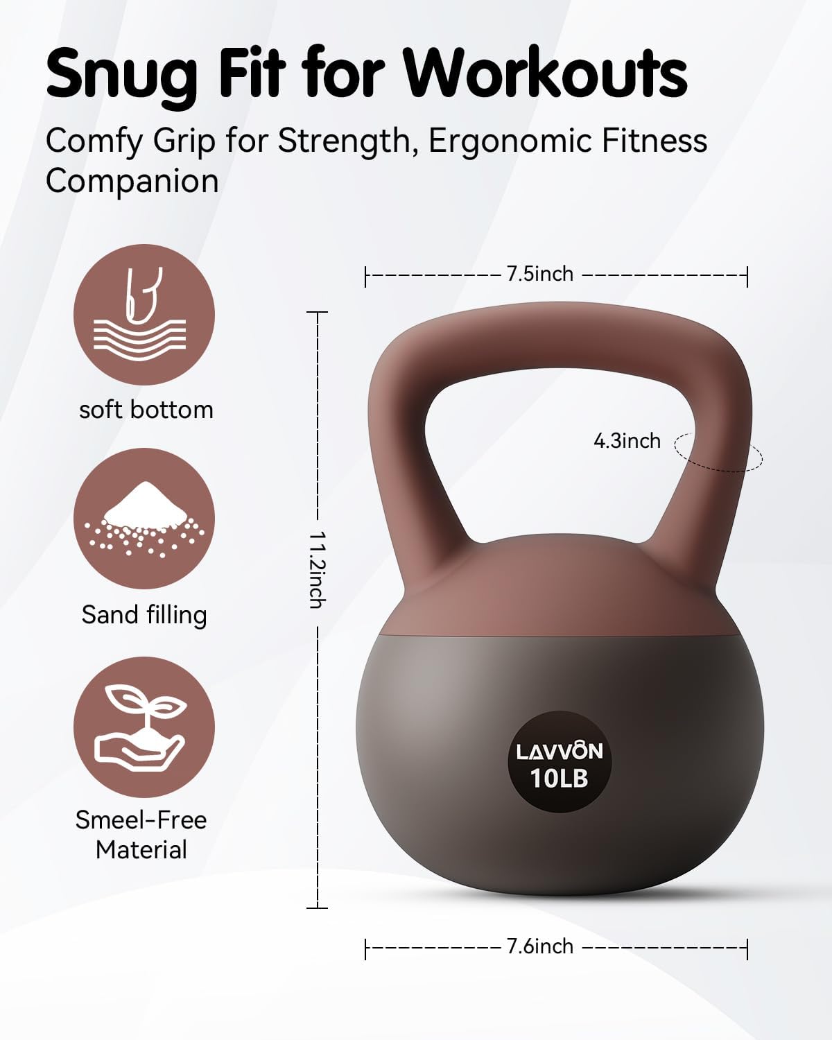Soft Kettlebell - Cushioned Impact-Resistant Base and Anti-Slip