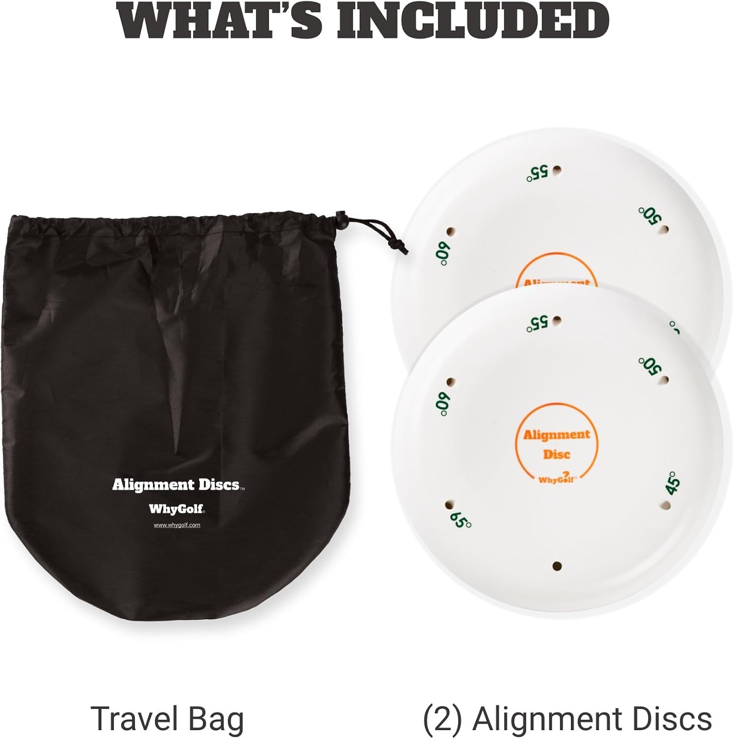 WHYGOLF Alignment Discs & Padded Golf Alignment Rods