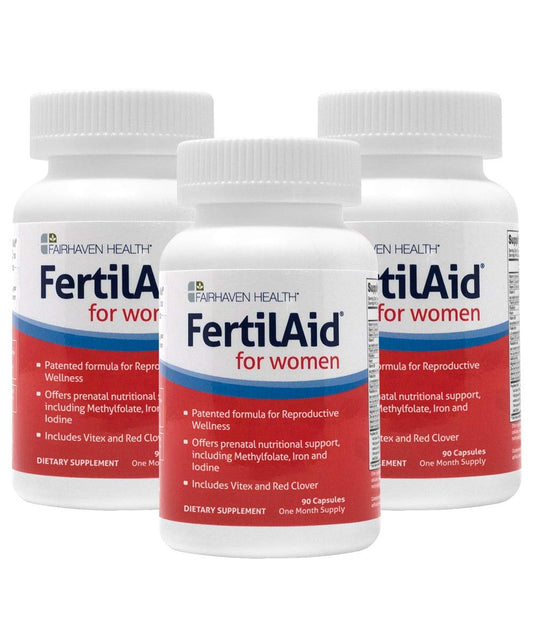 FertilAid for Women, Fertility Supplement for Women & Natural Fertility Vitamin with Vitex, Support Female Cycle Regularity & Ovulation, Comprehensive Prenatal Multivitamin with Folate, 3 Month Supply