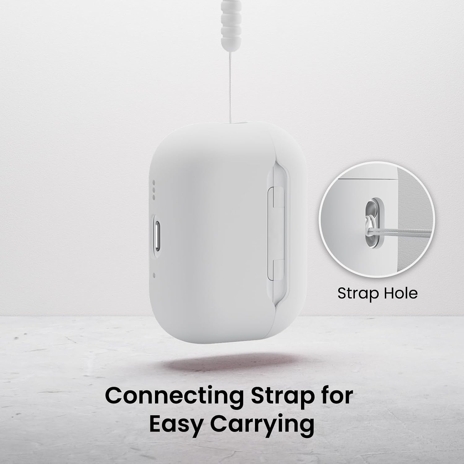 ORNARTO for AirPods Pro 3 Case, Hybrid Silicone, White