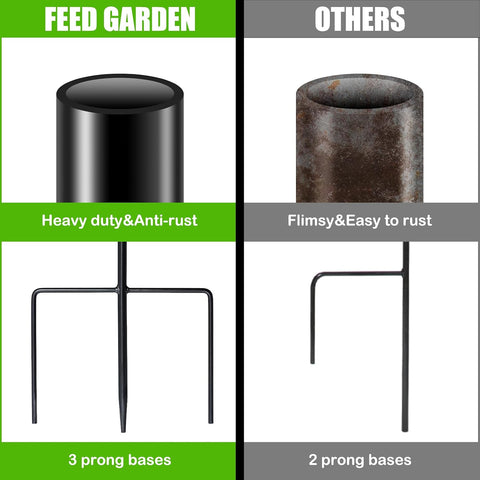 FEED GARDEN 32" Small Shepherd Hooks for Outdoor, Adjustable Decorative Garden Hooks for Solar Lanterns, Hanging Plants, Wind Chimes & Garden Decor, 4 Pack