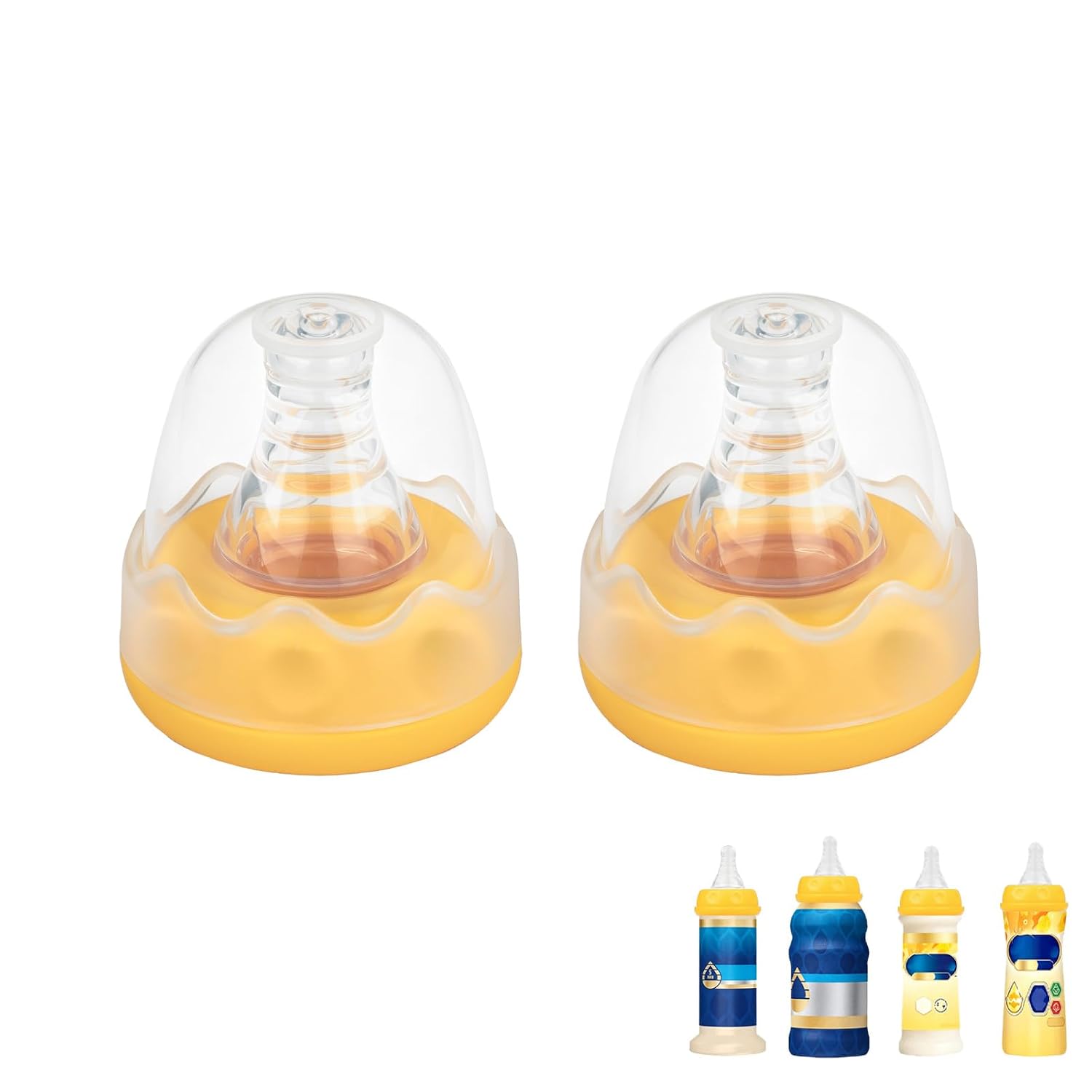 VANEST 2 Packs Bottle Nipples Compatible with Similac/Enfamil (Slow Flow)