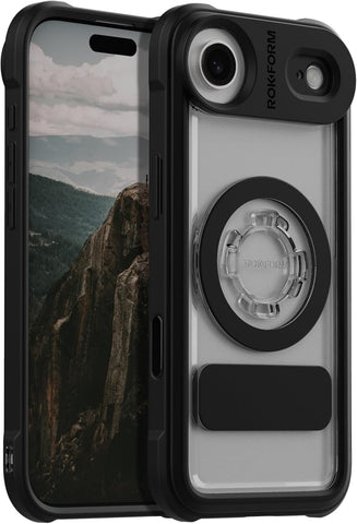 Rokform Crystal Case for iPhone 17 Air, Magnetic + RokLock (Clear)