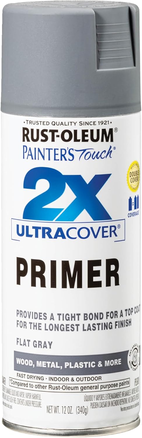 Rust-Oleum Painter's Touch 2X Spray Primer, Flat Gray