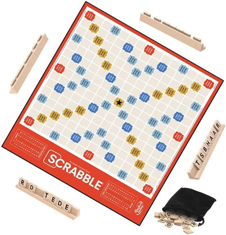 Hasbro Gaming Scrabble Board Game, Classic Word Games for Kids Ages 8 and Up, Fun Family Game for 2-4 Players, The Classic Crossword Game